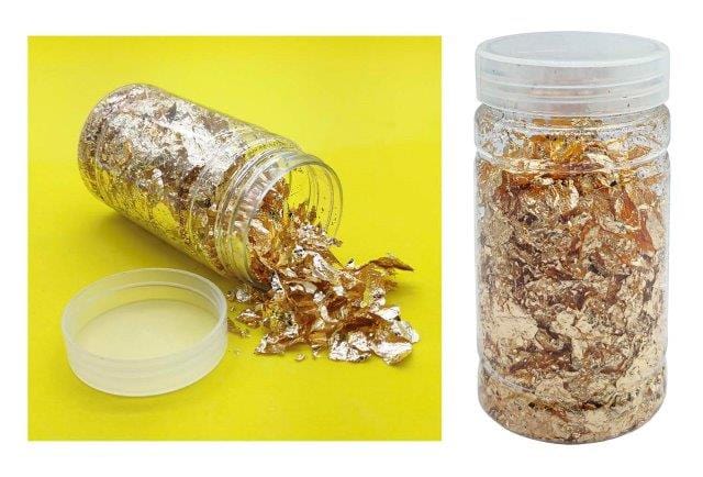 MG Traders Resin Art & Supplies Gilding Flakes Bottle Gold