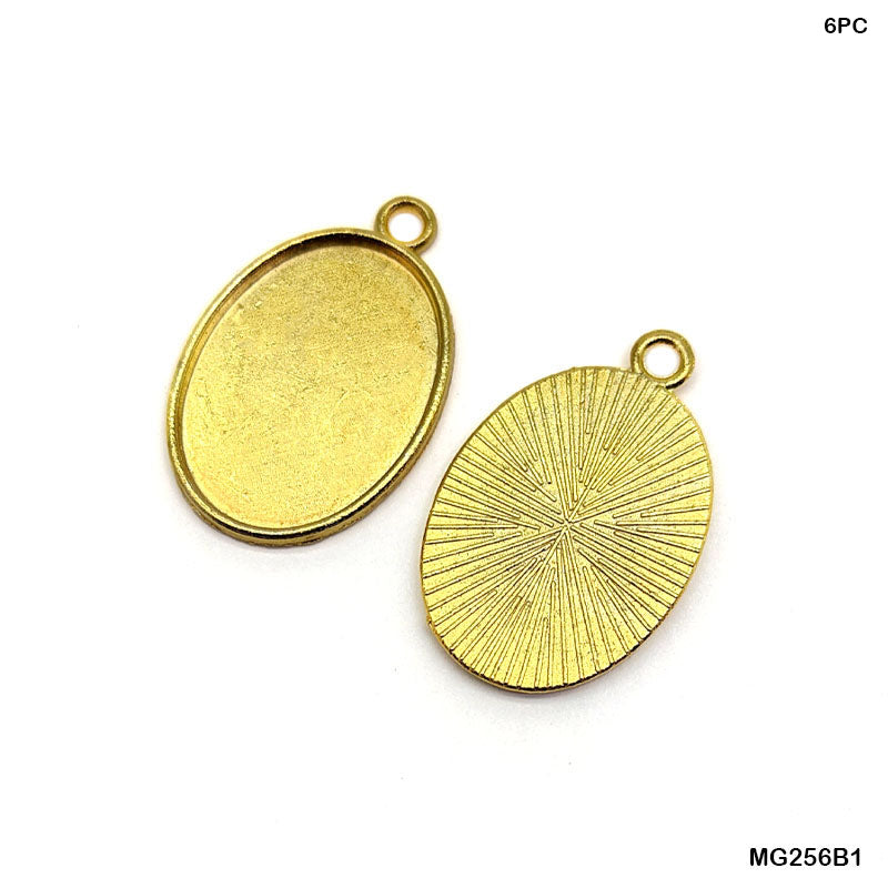 MG Traders Resin Art & Supplies Mg256B1 Oval Shape Metal 6Pc Gold