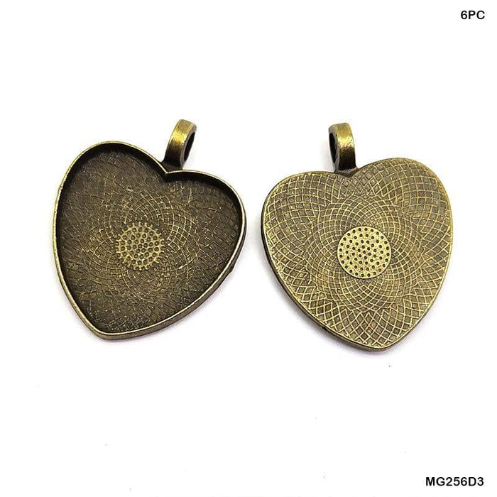 Heart Shape Metal 6Pc copper      Code  Mg256D3