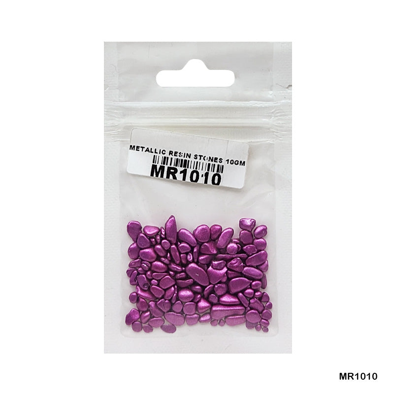 MG Traders Resin Art & Supplies Mr10-10 Metallic Resin Stones 10Gm
