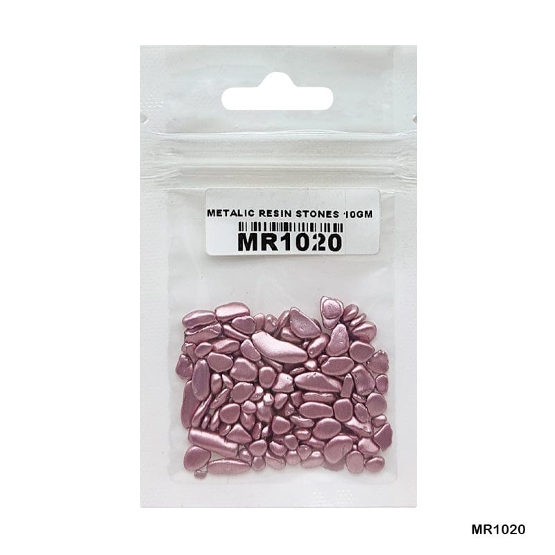 MG Traders Resin Art & Supplies Mr10-20 Metallic Resin Stones 10Gm