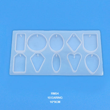 Rm54 Silicone Mold 10 Earing 16*9Cm