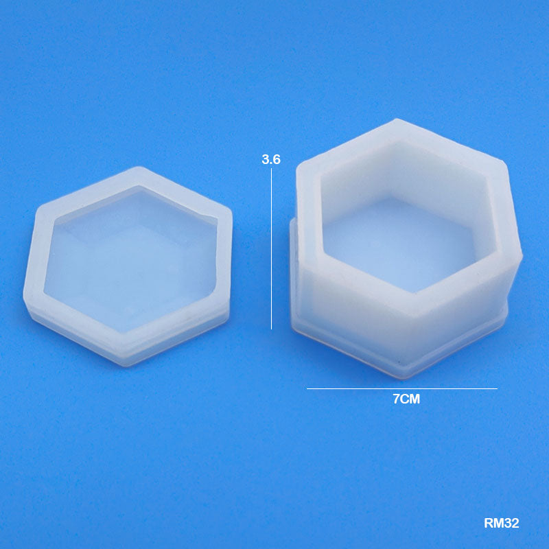 MG Traders Resin Products Rm32 Silicon Mold Hexacone