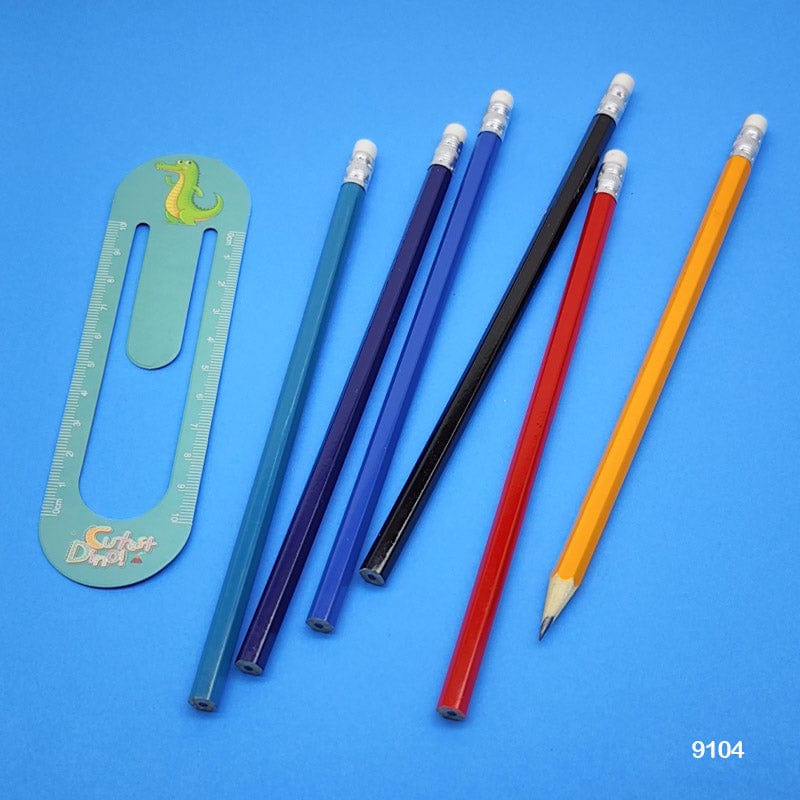 MG Traders Return Gift Products 9104 Dinosaur Eraser Pencil Sharpener Set