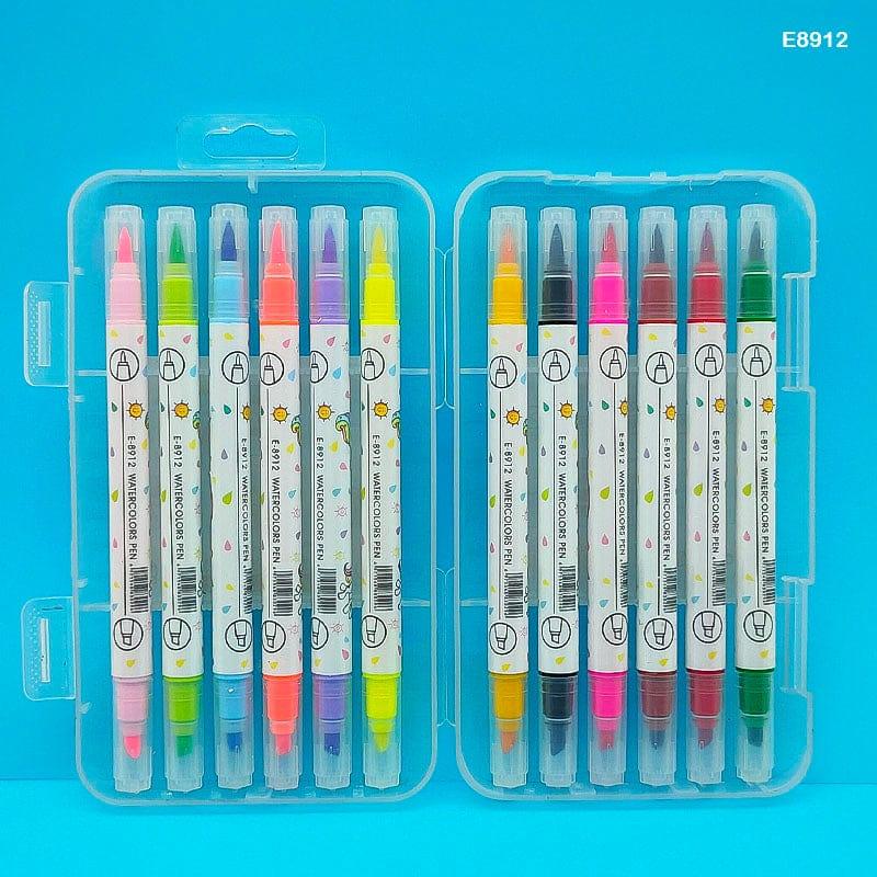 MG Traders Marker E8912 Two Tone Side Water Color Highlighter Marker