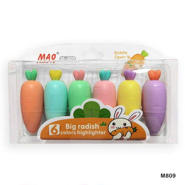 MG Traders Return Gift Products M809 Highlighter 6Pc Carrot