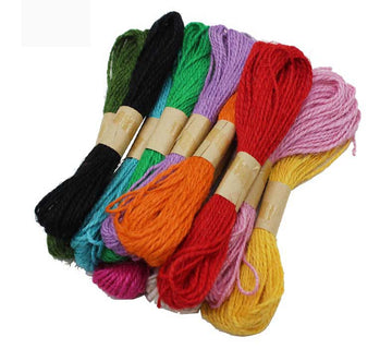 MG Traders Rope & Lace Jute Thread Colour (12Color) (Jtc) 10 Mtr