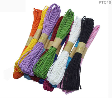 MG Traders Rope & Lace Paper Thread Cc 10Mtr (12 Color) (Ptc10)