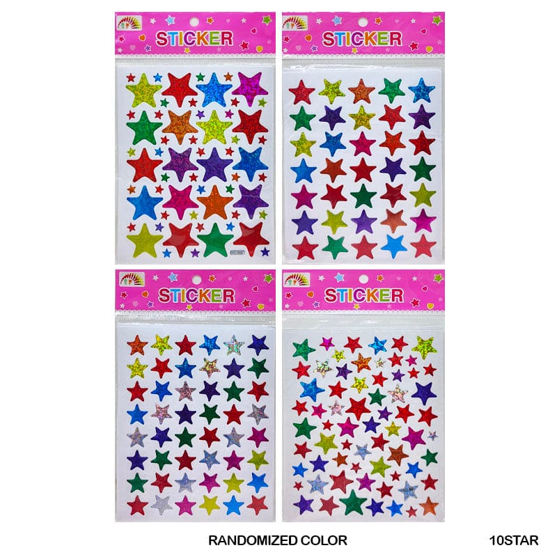 MG Traders scrapbook Stickers 10Star Star Journaling Sticker (10 Sheet)  (Pack of 6)
