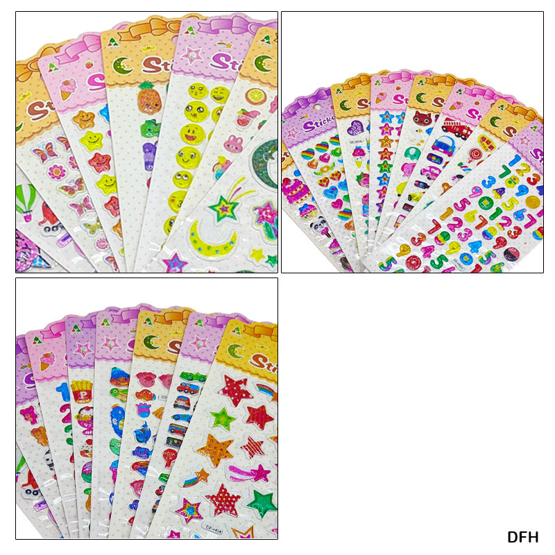MG Traders scrapbook Stickers Dfh Happy Journaling Sticker  (Pack of 6)