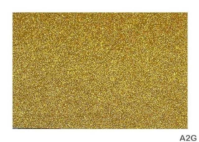 MG Traders scrapbook Stickers Glitter Foam Sticker A2 Gold 10Pc