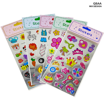 MG Traders scrapbook Stickers Qsaa Metalic Kids Journaling Sticker  (Pack of 6)