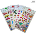 MG Traders scrapbook Stickers Qsaa Metalic Kids Journaling Sticker  (Pack of 6)