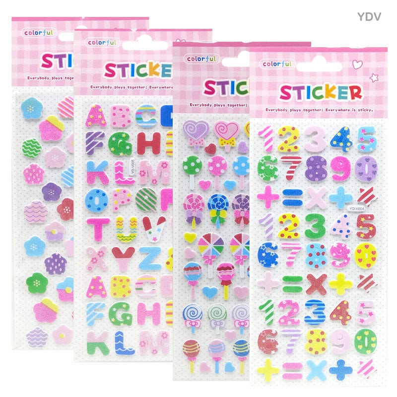 MG Traders scrapbook Stickers Ydv Foam Journaling Sticker (Ydv)  (Pack of 6)