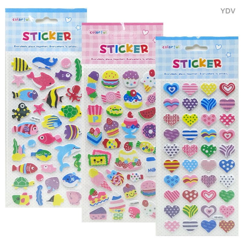 MG Traders scrapbook Stickers Ydv Foam Journaling Sticker (Ydv)  (Pack of 6)