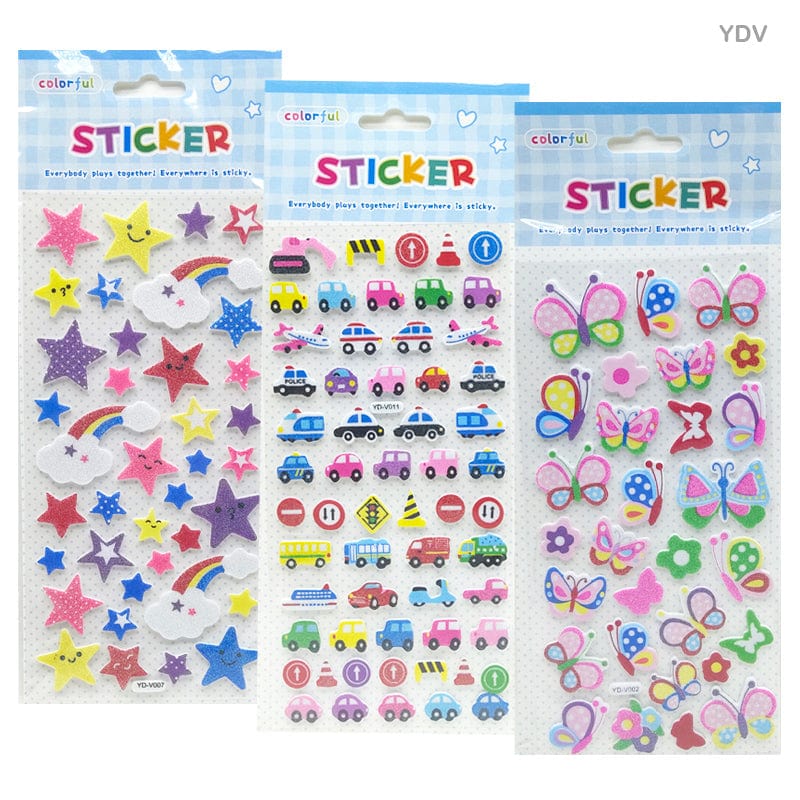 MG Traders scrapbook Stickers Ydv Foam Journaling Sticker (Ydv)  (Pack of 6)