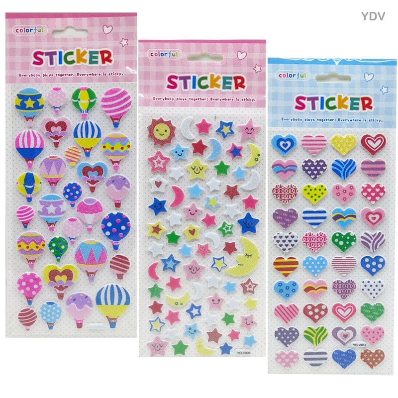 MG Traders scrapbook Stickers Ydv Foam Journaling Sticker (Ydv)  (Pack of 6)