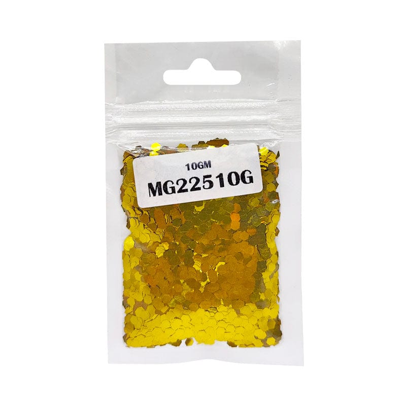 MG Traders Sequin Mg22510G Glitter Sequins 1-10 Gold 10Gm