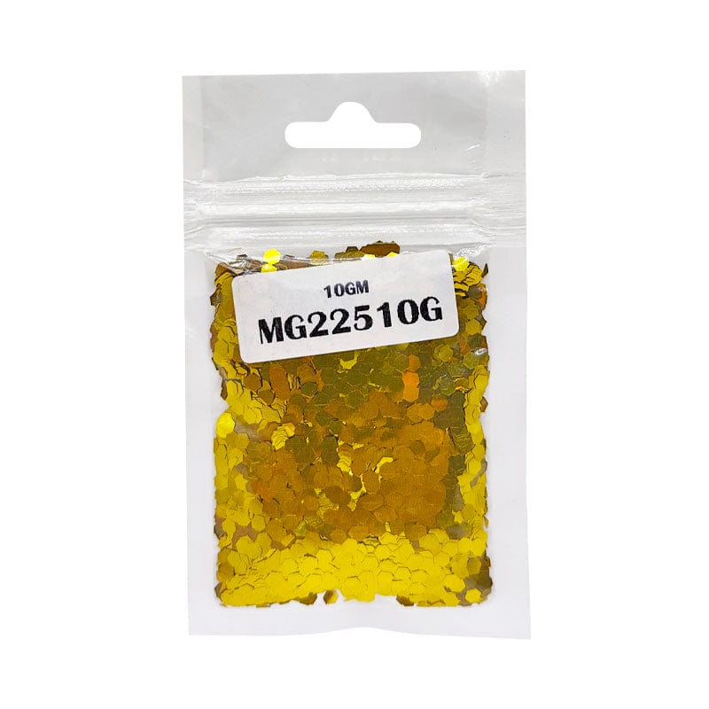 MG Traders 1 Sequin Mg22510G Glitter Sequins 1-10 Gold 10Gm