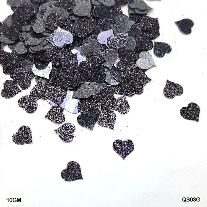 Heart Glitter 7Mm 10Gm Sequince      Code  Qs03G