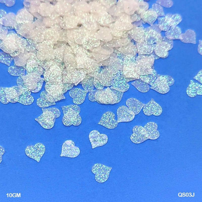 Heart Glitter 7Mm 10Gm Sequince      Code  Qs03J