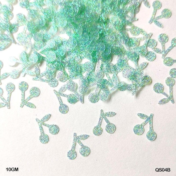 Cherry Glitter 9Mm 10Gm Sequins      Code  Qs04B