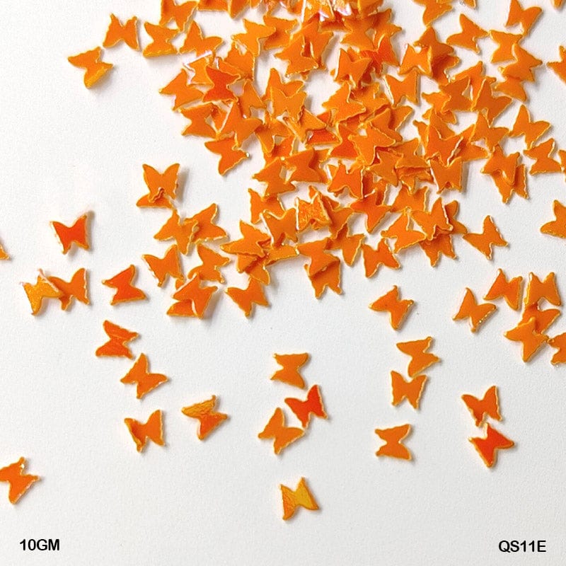 MG Traders Sequin Qs11E Butterfly 3Mm Orange 10Gm Sequins