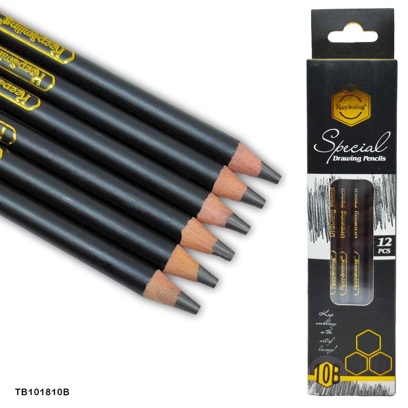 MG Traders Sketching Pencil 12Pc 10B Special Drawing Pencil (Tb101810B)