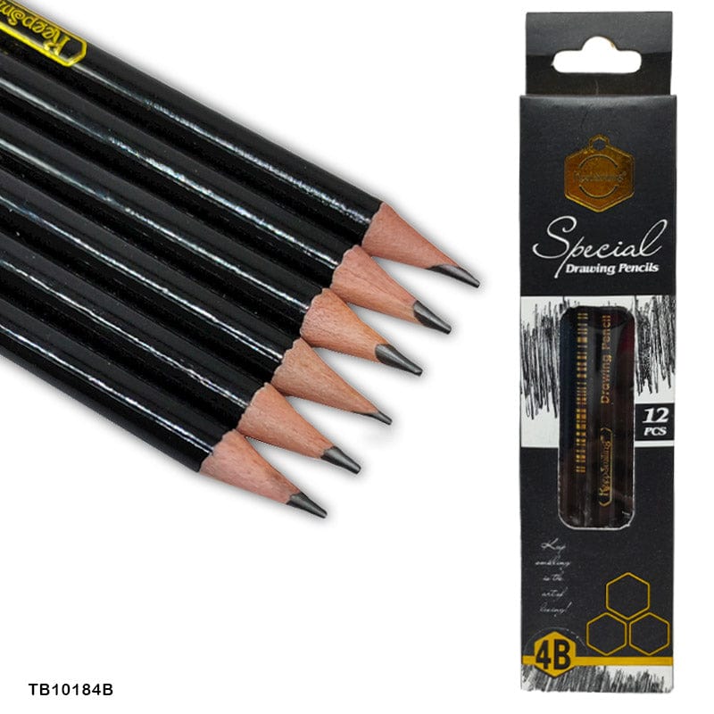 MG Traders Sketching Pencil 12Pc 4B Special Drawing Pencil (Tb10184B)