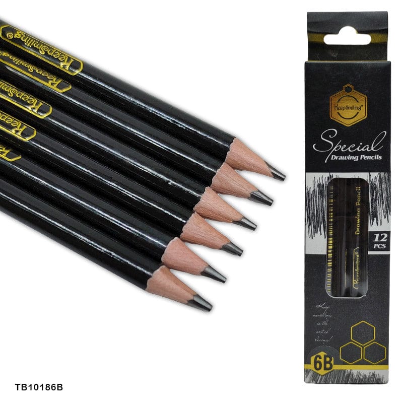 MG Traders Sketching Pencil 12Pc 6B Special Drawing Pencil (Tb10186B)