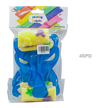 4Pc Sponge Roller With Design (4Spd)  (Pack of 2)
