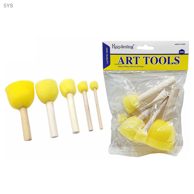 MG Traders Sponge Brush 5Pc Yellow Sponge (5Ys)