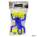 MG Traders Sponge Brush Mg2847 4Pc Sponge Design Blue Plastic Handle