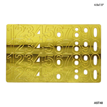 Acrylic Number Stencil Gold 4.5X7.5