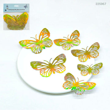225967 3D Butterfly Decoration Sticker 12Pc