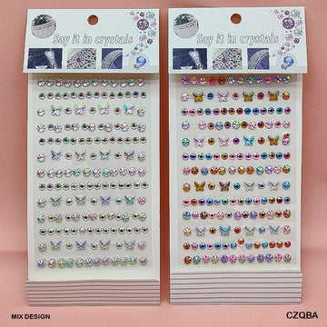 MG Traders Stickers Czqba Butterfly Stone Sticker (Czqba)
