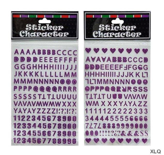 MG Traders Stickers Glitter Alphabet / Number Sticker (Xlq)
