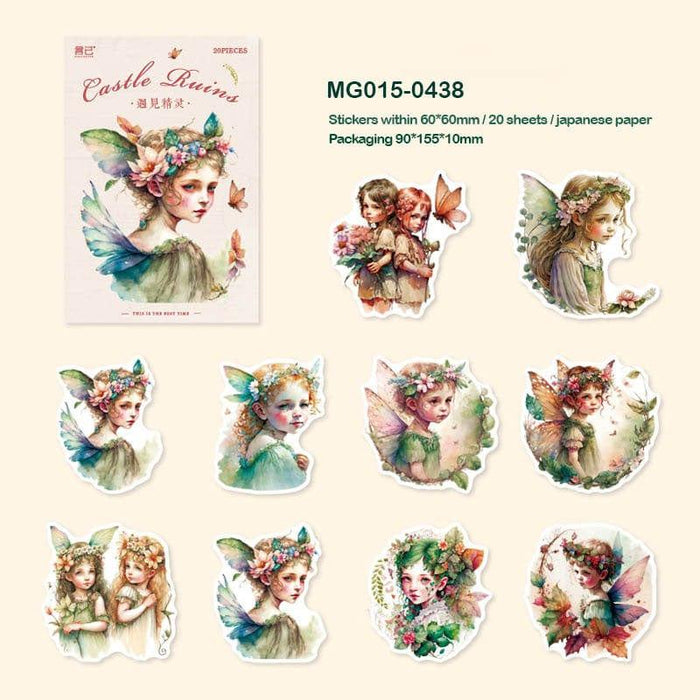 Castle Ruins Paper Sticker Pack 20Pc     Code  Mg015-0438