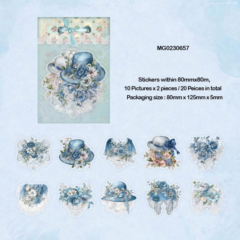 MG Traders Stickers Mg0230657 Floral Flower Cutout Sticker Pack 20Pc