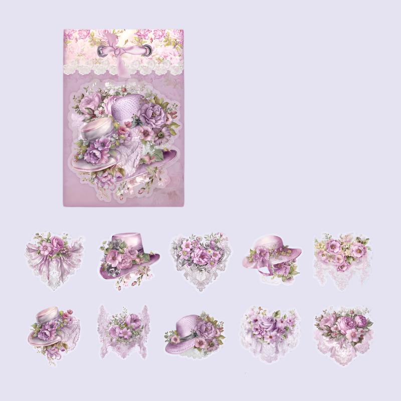 MG Traders Stickers Mg0230661 Floral Flower Cutout Sticker Pack 20Pc