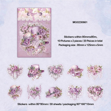 Mg0230661 Floral Flower Cutout Sticker Pack 20Pc