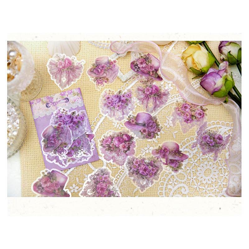 MG Traders Stickers Mg0230661 Floral Flower Cutout Sticker Pack 20Pc