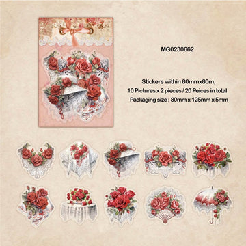 Mg0230662 Floral Flower Cutout Sticker Pack 20Pc