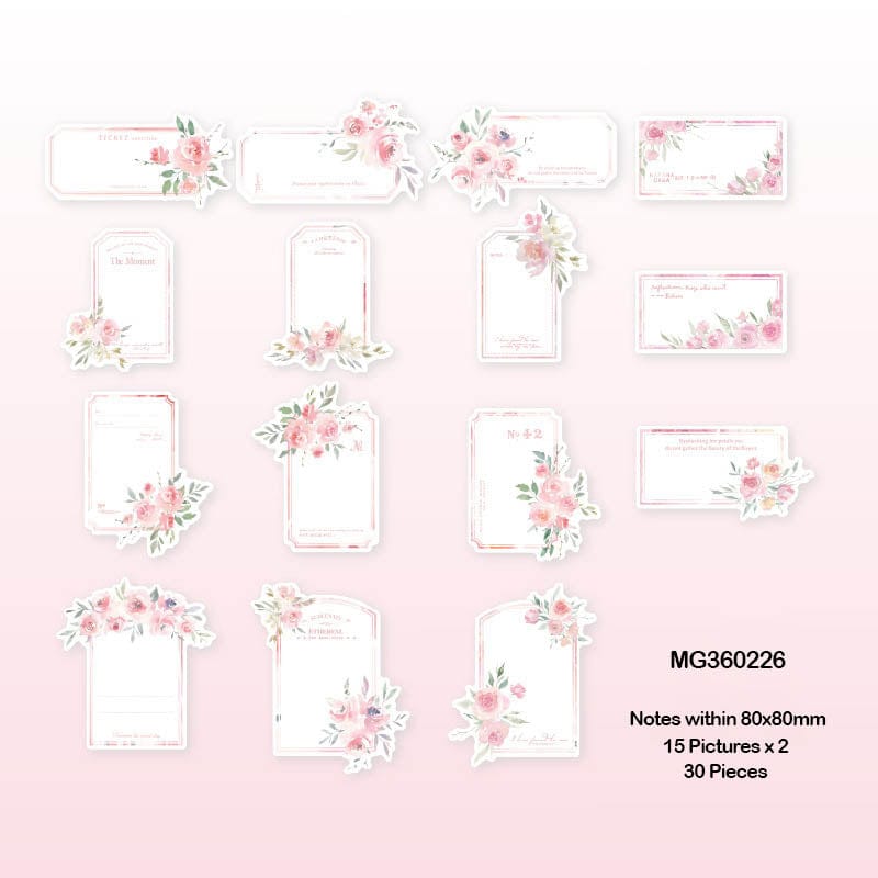 MG Traders Stickers Mg360226 Blooming Dreamer Paper Cutout Sticker 30P