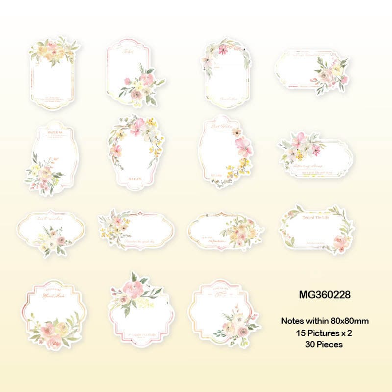 MG Traders Stickers Mg360228 Blooming Dreamer Paper Cutout Sticker 30P
