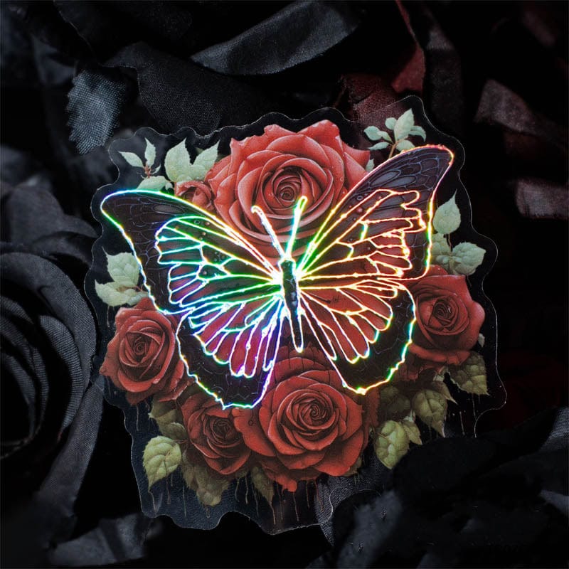 MG Traders Stickers Mhdayzd001 Night Butterfly Bronzing Sticker 10Pc