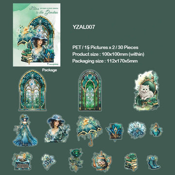 Yzal007 Garden Alice Series Sticker Pack 30Pc