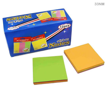 MG Traders Sticky Notes 3X3 Sticky Note Neon Multi (33Nm)