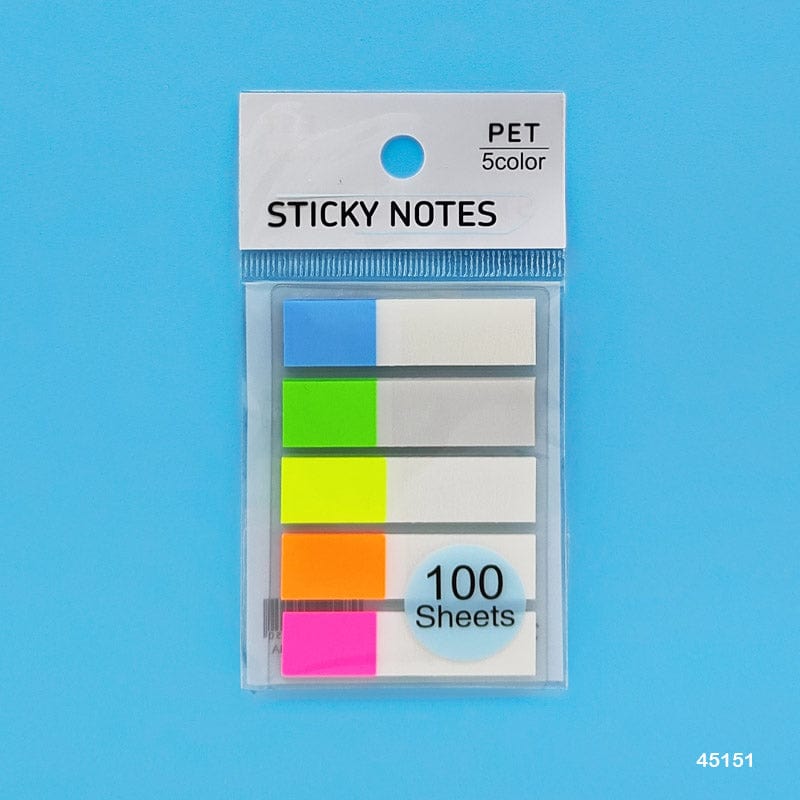 MG Traders Sticky Notes 45151 Sticky Notes 12X45Mm 5 Color 2 Shade  (Pack of 6)