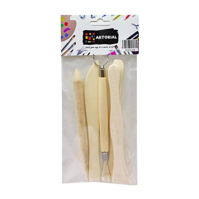 MG Traders Tools 5Pc Wooden Clay Tool (E0220)  (Pack of 3)